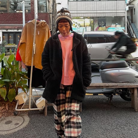 [USED] ノンカラーボアZIPコート