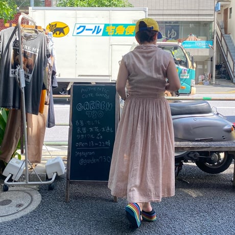 [USED] 60‘vintage ギンガムチェックワンピース