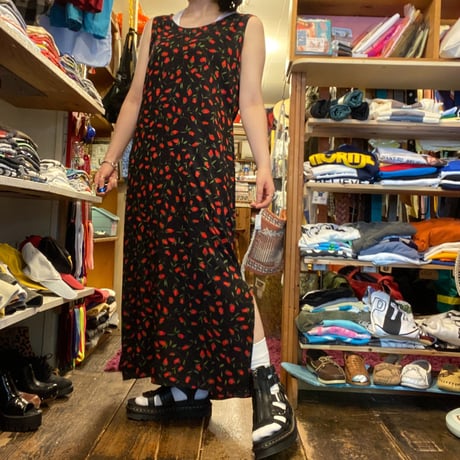 [USED]  バラ総柄ワンピース🌹
