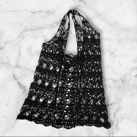 [USED] BLK かぎ編み レース タンクトップ ♡