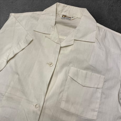 [USED]vintage!! Girlサイズの開襟シャツ