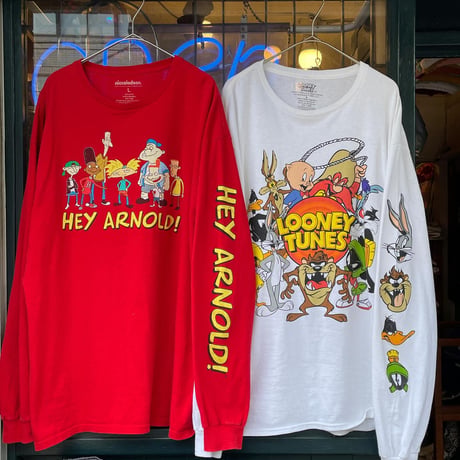 [USED] LOONEY TUNES™︎ 袖プリ ロンtee