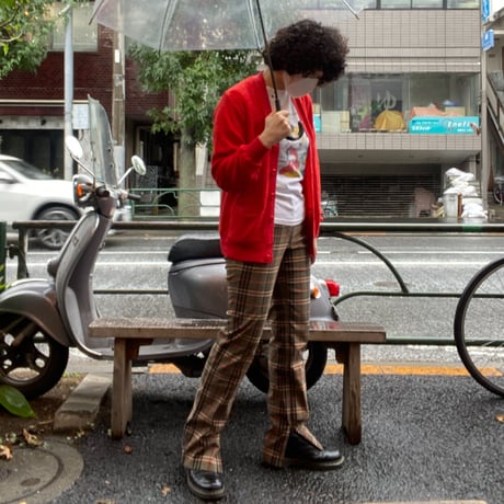 [USED] チェック柄 スリット PANTS