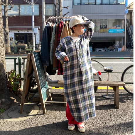 [USED] L.L.BEAN LONG ネルワンピース