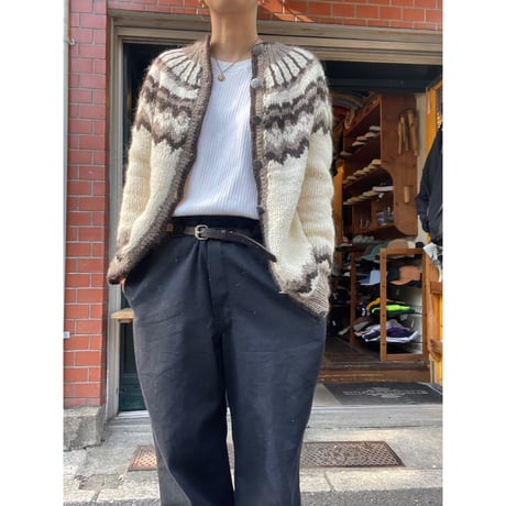 [USED] Wool ノルディック柄 カーディガン