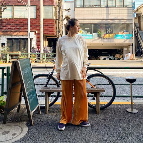 [USED]  yellowプリーツリブパンツ