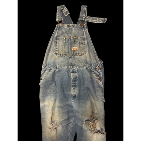 [USED] ROUNDHOUSE ダメージ DENIM OVERALL W41