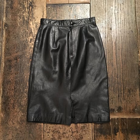 [USED] REAL Leather ミディアムタイトスカート