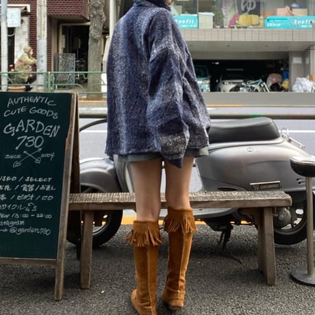 [USED] "MINNETONKA" フリンジ編み上げlong boots