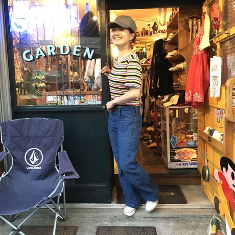 [USED]  UK 90's ボーダーリブ Tee