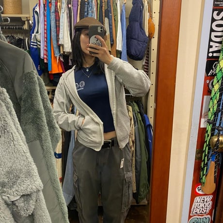 [USED]アメアパ🤍 GREY zip parka