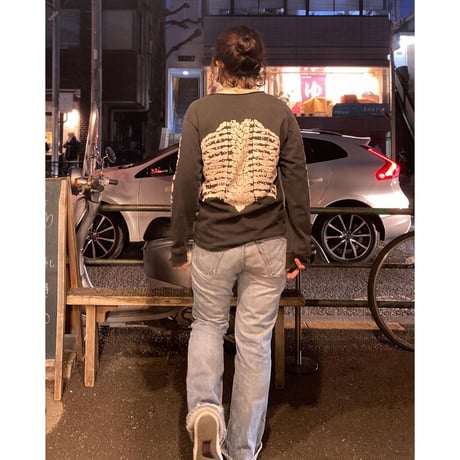 [USED]  90's GOOD PRINT skeleton BONE Tee