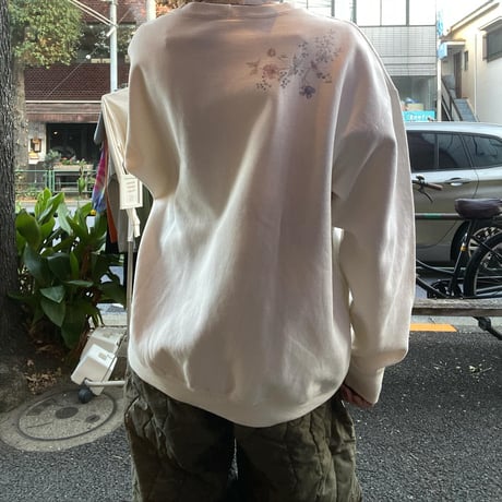 [USED] 手描き フラワー ペイント SWEAT