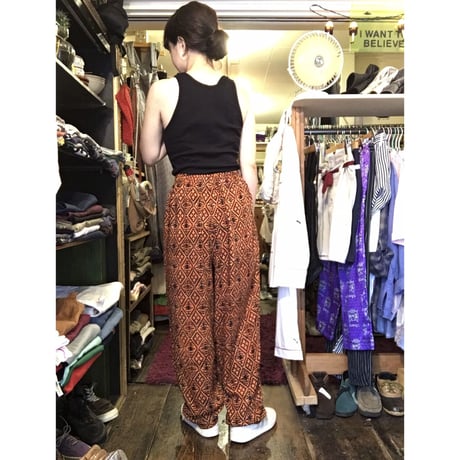 [USED]  ストレンジ柄 レーヨンPANTS