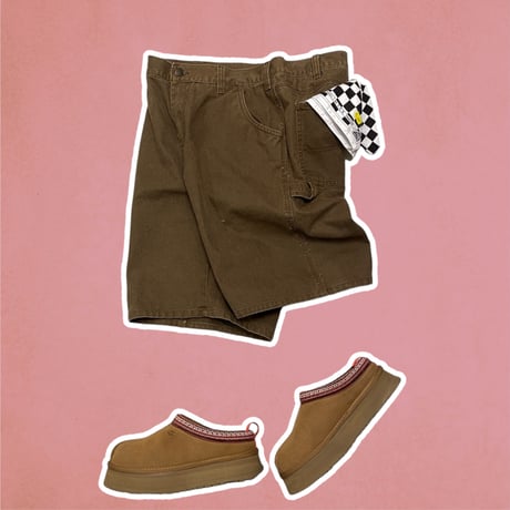[USED] "Dickies" ダック地ペインターShorts
