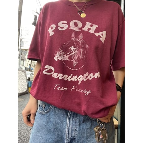 [USED] 80’s JERZEES 馬プリントtee  🐎