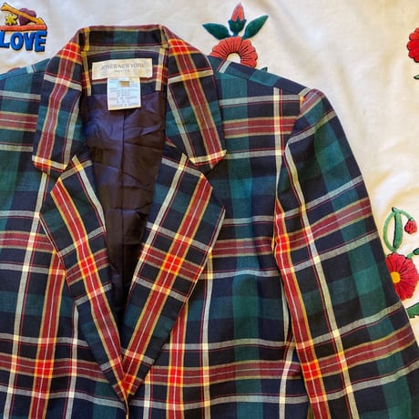 [USED] タータンチェック テーラードJACKET