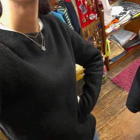 [USED] BLACK モックネック WOOL KNIT