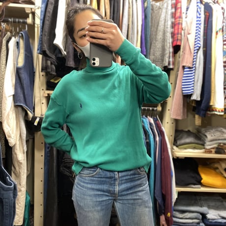 [USED] Ralph Laurenハイネックリブトップス