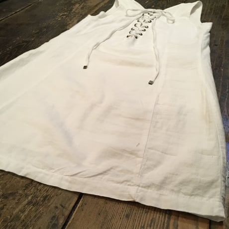 [USED] white COTTON miniワンピース