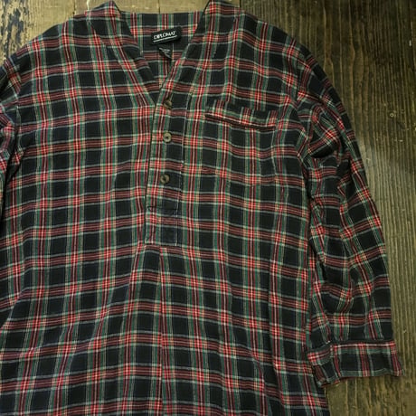 [USED] ノーカラーネルシャツワンピース