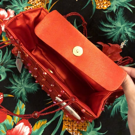 [USED] サテン×ビーズミニBAG❤️