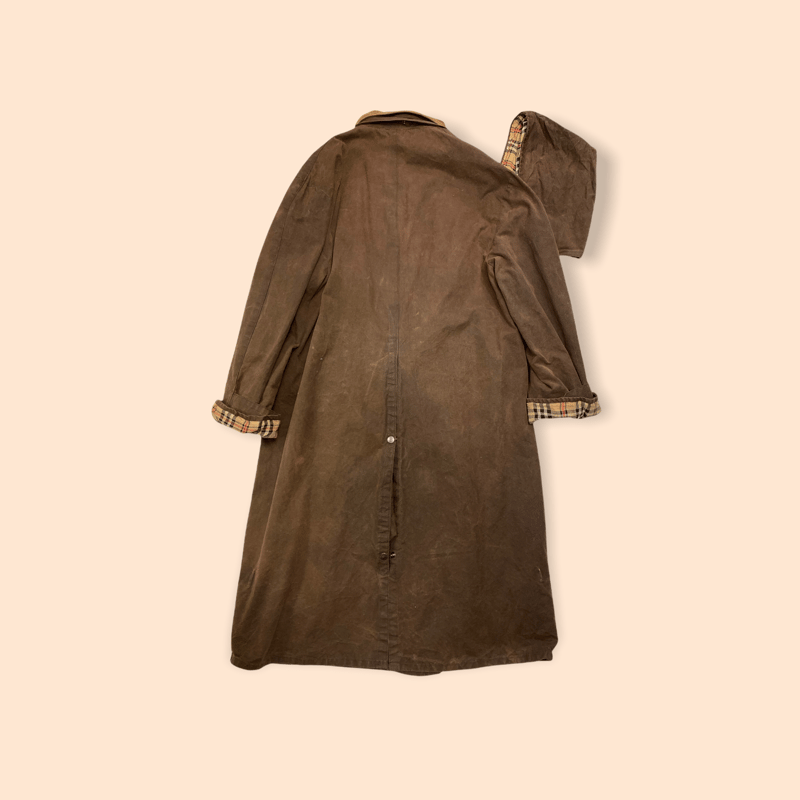 超ロング オイル コート 高品質 オイルド コットン Oiled Waxed USED] UK オイルド LONG コート | garden730
