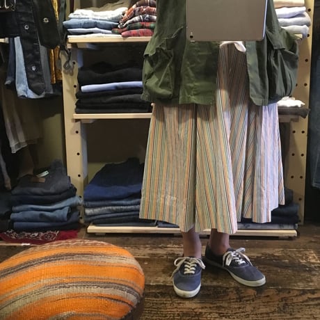 [USED] ストライプ ロングスカート