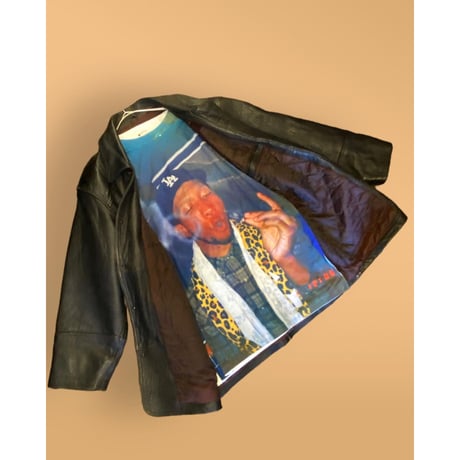[USED] LEATHER CAR COAT♡