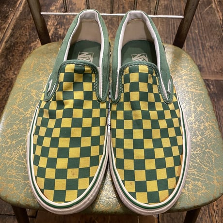 [USED] Green × Yellow💚VANS SLIP ON