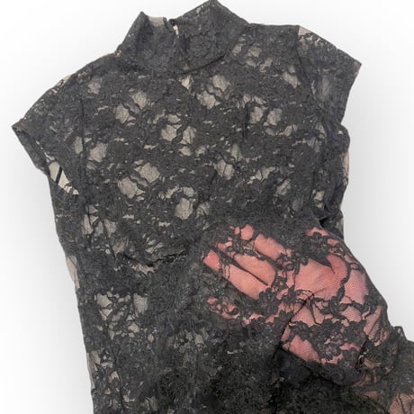 [USED] Black lace ハイネックTOPS