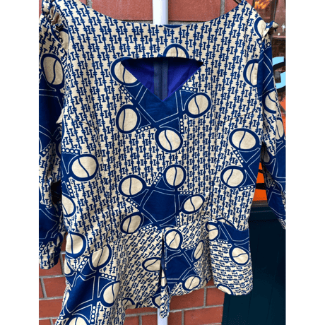 [USED] AFRICAN BATIK フリルtops