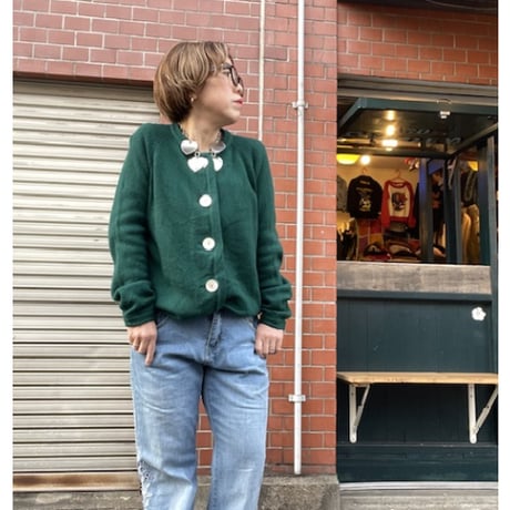 [USED] vintage  カシミアニットカーディガン