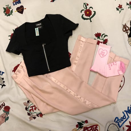 [USED] サラサラ PINKタックパンツ