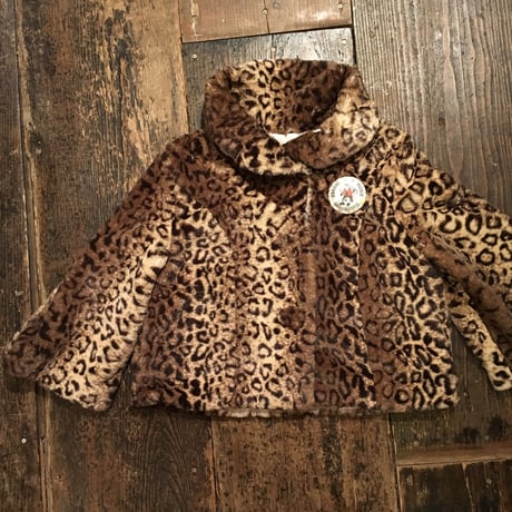 [USED] ふんわりレオパード柄フェイクファーJKT