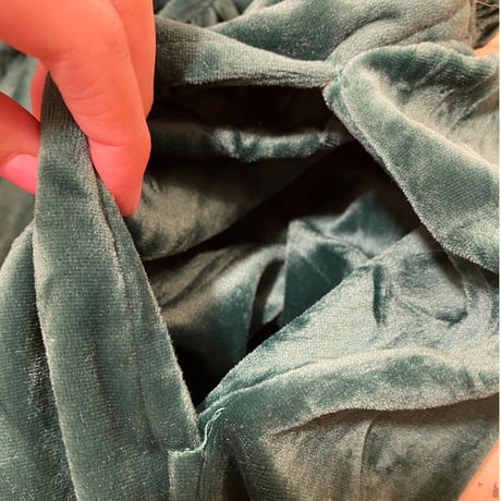 [USED]青みがかったグリーン🫑ベロアPANTS