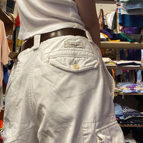 [USED] ”POLO”  WHITEカーゴショーツ