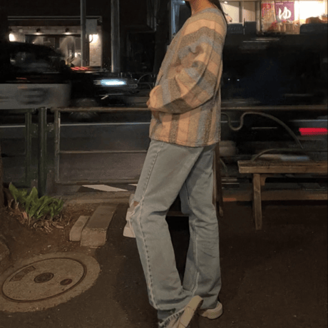 [USED] メキパー 襟なし CREW   pink!