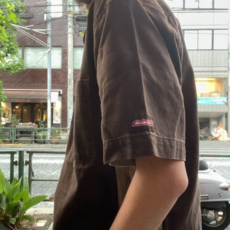 [USED] Dickies US WORK SHIRTS  [BROWN]