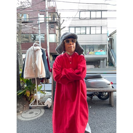 [USED] 無地ネルワンピース / シャモアクロス