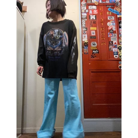 [USED] 70's EURO フレアPANTS / ギンガムCHK
