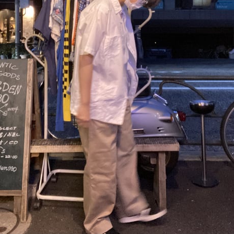 [USED]   White コットンキューバシャツ