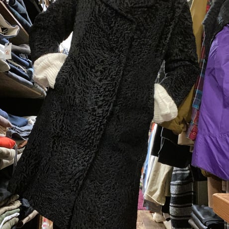 [USED] Vintage! BLACAK アストラカンコート