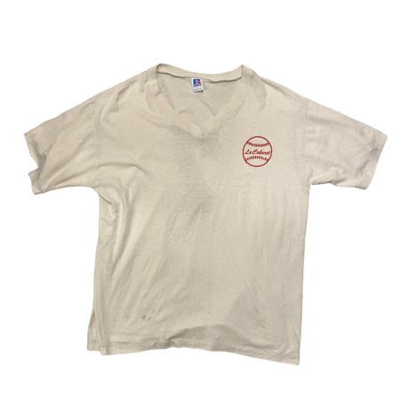 [USED] old russel Vネック BORO tee