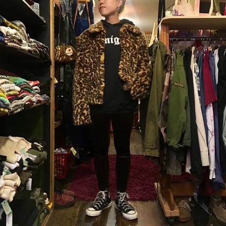 [USED] FAKE レオパード柄コート