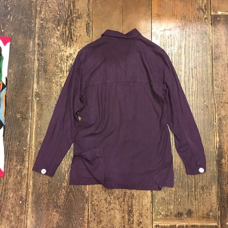 [USED]やわらか〜 purple SILK シャツ