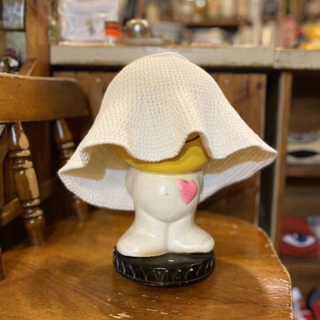 [USED] WHITE KNIT HAT♡