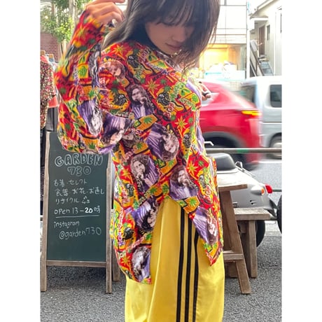 [USED] BOB MARLEY レーヨン P/O SHIRTS