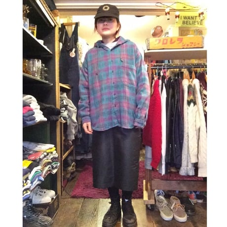 [USED] フード付 ネルシャツ