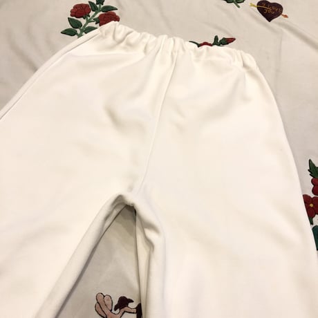 [USED] 70's WHITE  POLY PANTS♡
